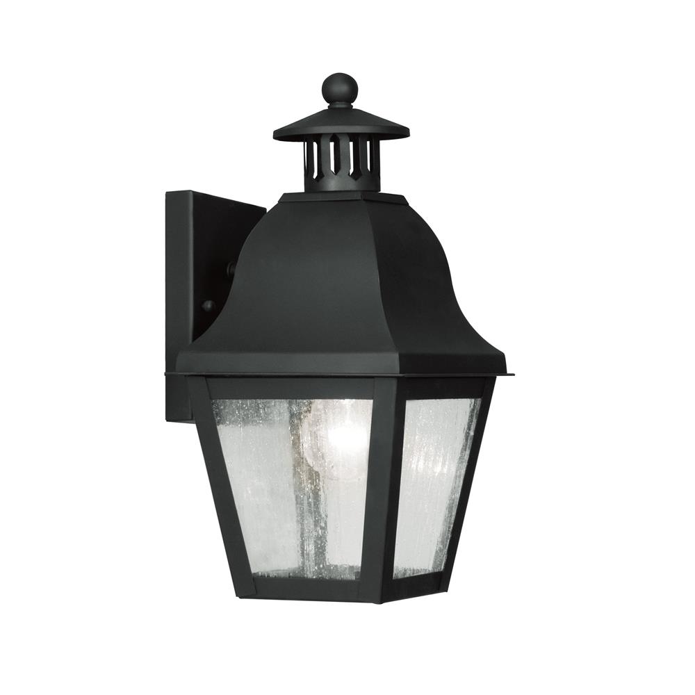 Livex Lighting 2550-04 Amwell Outdoor Wall Lantern in Black 